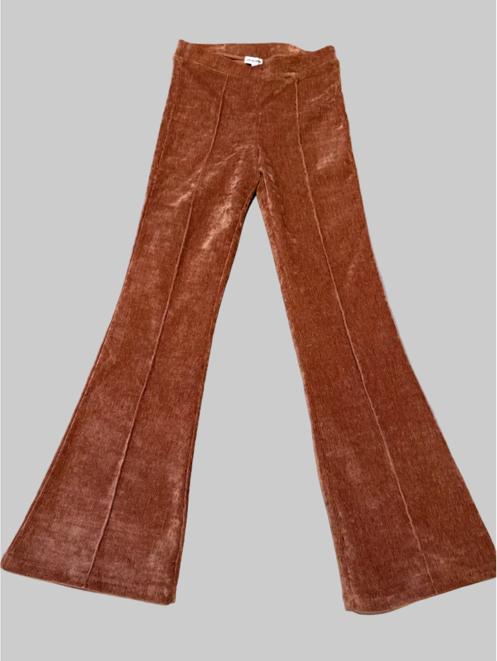 Love on a Hanger Brown Velour Flare Pants Size Medium Y2K Boho